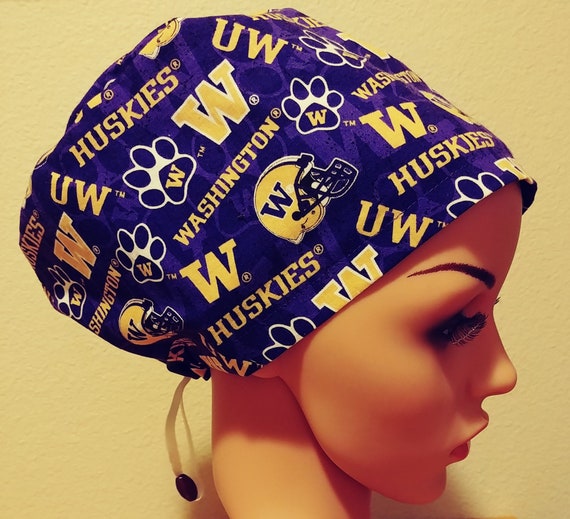 Women's Surgical Cap, Scrub Hat, Chemo Cap, University of Washington
