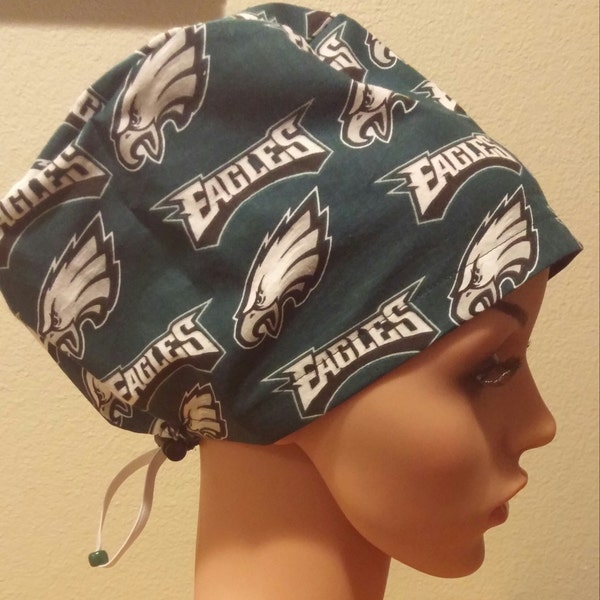 Women's Surgical Cap, Scrub Hat, Chemo Cap, NFL Philadelphia Eagles