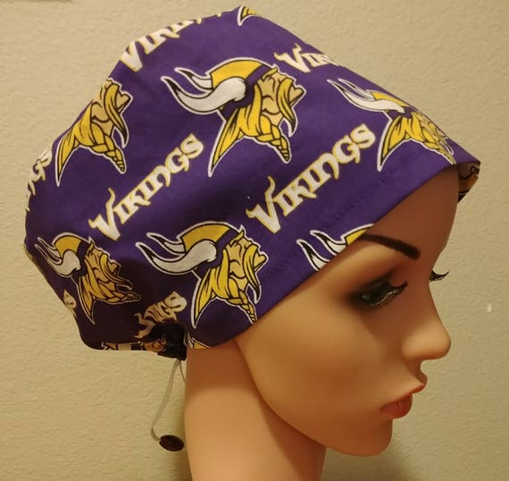 Women's Surgical Cap, Scrub Hat, Chemo Cap, NFL Minnesota Vikings