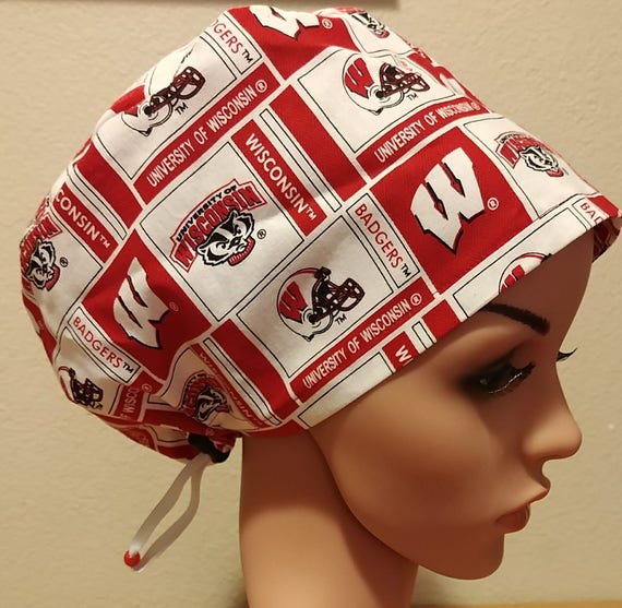 Women's Surgical Cap, Scrub Hat, Chemo Cap, University of Wisconsin