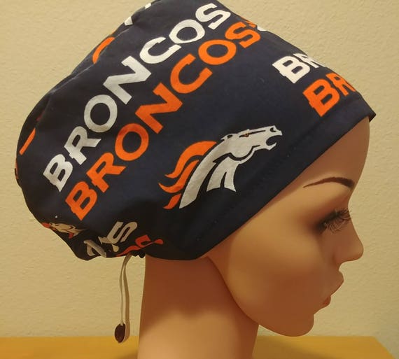 Women's Surgical Cap, Scrub Hat, Chemo Cap, NFL Denver Broncos
