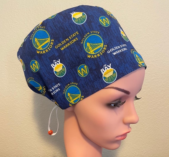 Women's Surgical Cap, Scrub Hat, Chemo Cap, Golden State Warriors