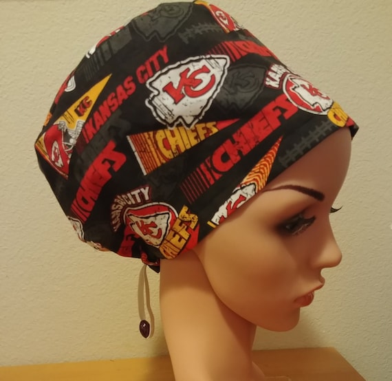 Women's Surgical Cap, Scrub Hat, Chemo Cap, NFL Kansas City Chiefs
