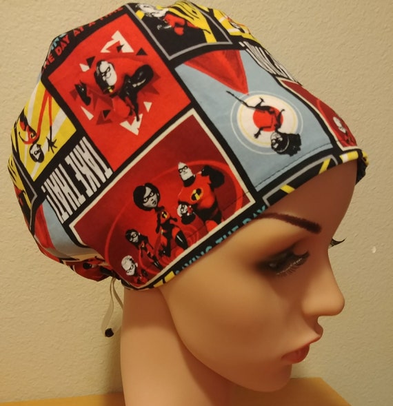 Women's Surgical Cap, Scrub Hat, Chemo Cap,  The Incredibles