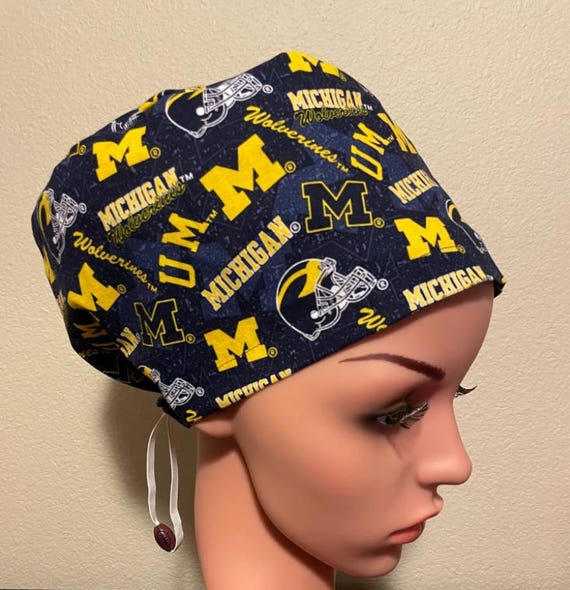 Women's Surgical Cap, Scrub Hat, Chemo Cap, University of Michigan