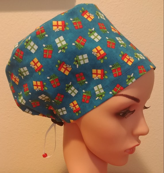 Women's Surgical Cap, Scrub Hat, Chemo Cap, All Wrapped Up
