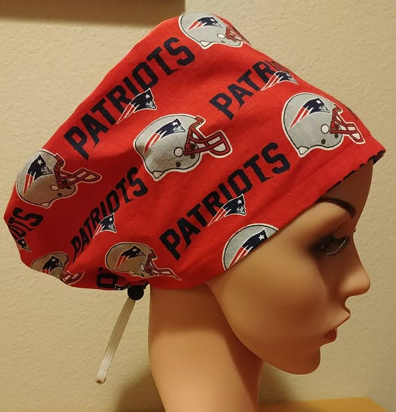 Women's Surgical Cap, Scrub Hat, Chemo Cap, NFL New England Patriots