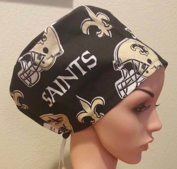 Women's Surgical Cap, Scrub Hat, Chemo Cap, NFL New Orleans Saints