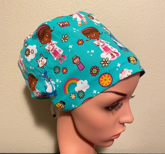 Women's Surgical Cap, Scrub Hat, Chemo Cap,  Doc McStuffins