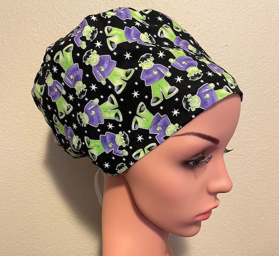 Women's Surgical Cap, Scrub Hat, Chemo Cap, Frankie