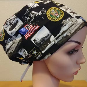Women&#39;s Surgical Cap, Scrub Hat, Chemo Cap, United States Army