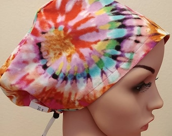 women\u2019s scrub hat Ponytail scrub cap women\u2019s scrub cap watercolor rainbow Ponytail scrub hat tye dye tye dye colorful