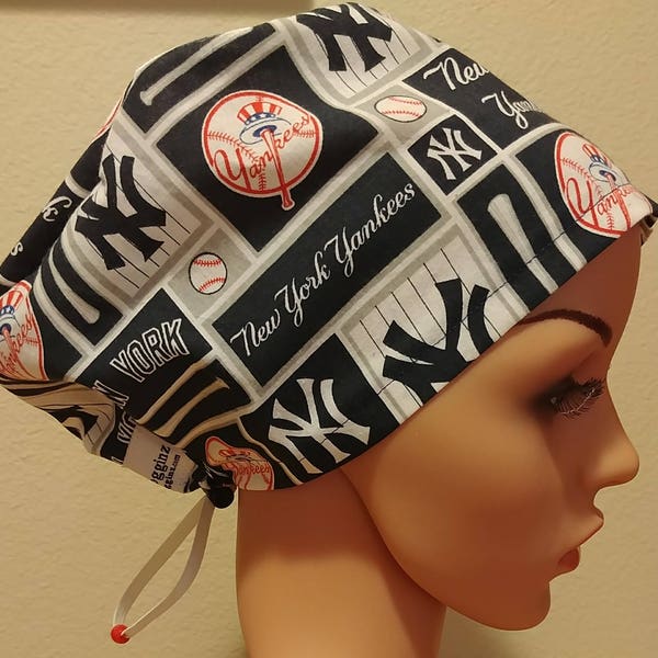 Women's Surgical Cap, Scrub Hat, Chemo Cap, MLB New York Yankees