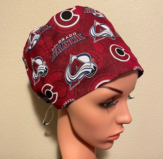 Women's Surgical Cap, Scrub Hat, ChemoCap, NHL Colorado Avalanche