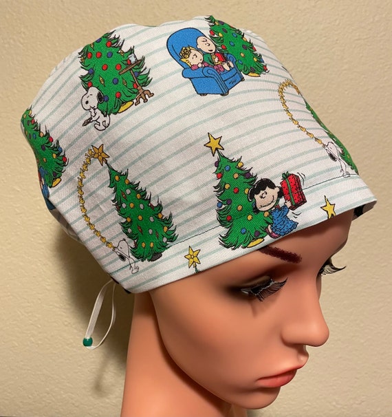 Women's Surgical Cap, Scrub Hat, Chemo Cap,  Oh Christmas Tree