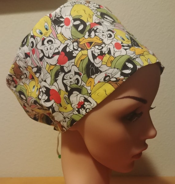 Women's Surgical Cap, Scrub Hat, Chemo Cap, Looney Tunes