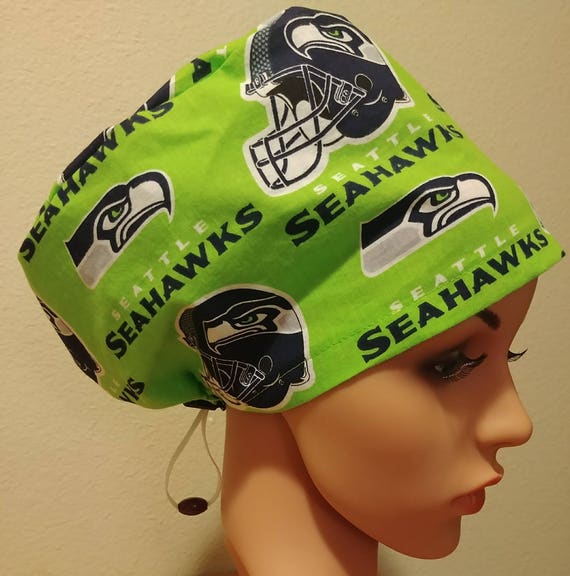 Women's Surgical Cap, Scrub Hat, Chemo Cap, NFL Seattle Seahawks