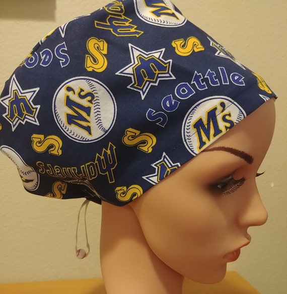 Women's Surgical Cap, Scrub Hat, Chemo Cap,  MLB Retro Seattle Mariners Hat