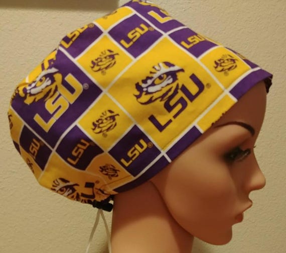 Women's Surgical Cap, Scrub Hat, Chemo Cap, Louisiana State University