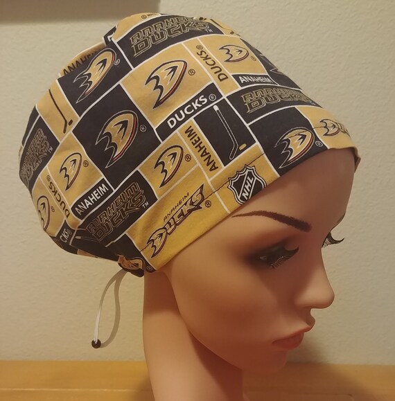 Women's Surgical Cap, Scrub Hat, Chemo Cap, NHL Anaheim Ducks