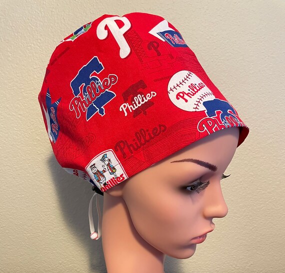 Women's Surgical Cap, Scrub Hat, Chemo Cap,  MLB Philadelphia Phillies