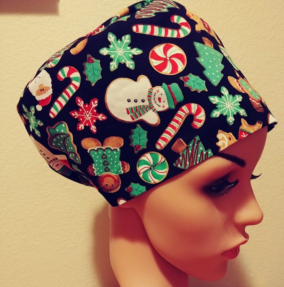 Women's Surgical Cap, Scrub Hat, Chemo Cap,  Sugar Cookies