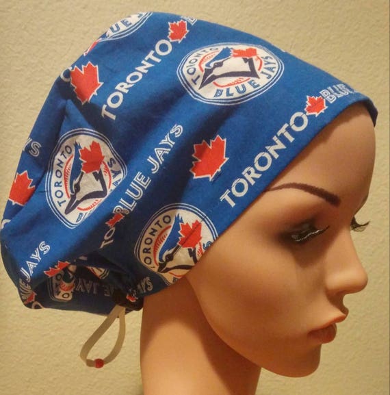 Women's Surgical Cap, Scrub Hat, Chemo Cap, Toronto Blue Jays