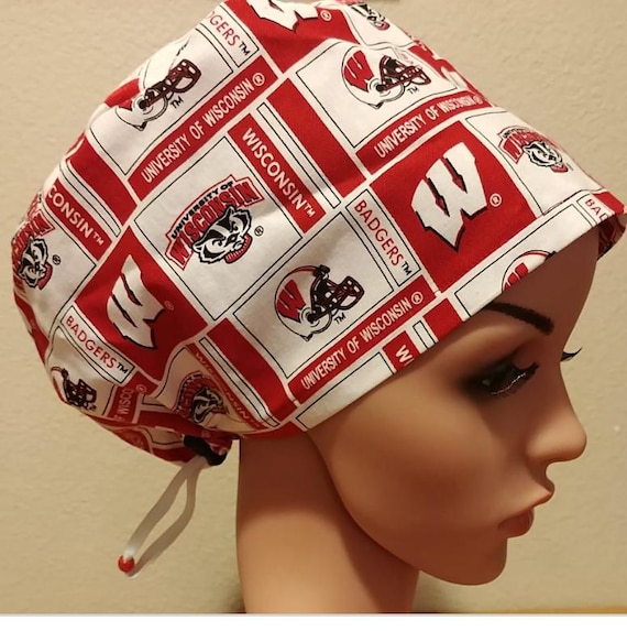 Women's Surgical Cap, Scrub Hat, Chemo Cap, University of Wisconsin