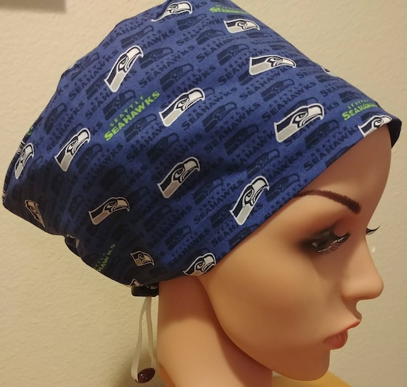 Women's Surgical Cap, Scrub Hat, Chemo Cap, NFL Seattle Seahawk Minis