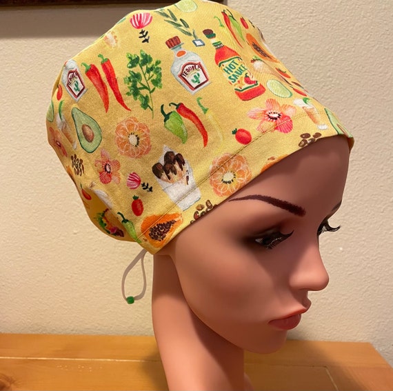 Women's Surgical Cap, Scrub Hat, Chemo Cap, Taco Tuesdays