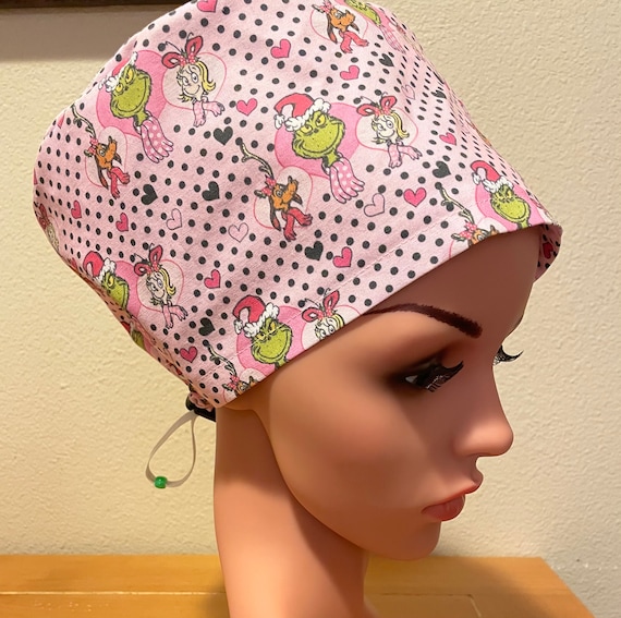 Women's Surgical Cap, Scrub Hat, Chemo Cap, Grinch, Max and Cindy Lou Who