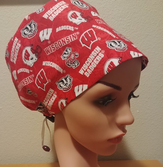 Women's Surgical Cap, Scrub Hat, Chemo Cap, University of Wisconsin