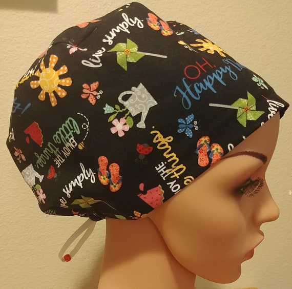 Women's Surgical Cap, Scrub Hat, Chemo Cap,  Sprinkle Sunshine