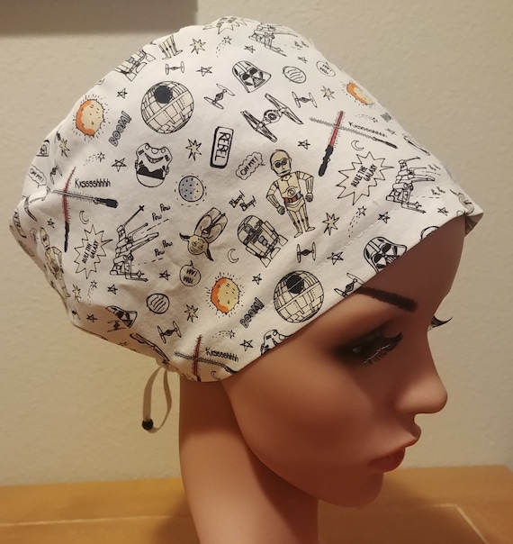 Women's Surgical Cap, Scrub Hat, Chemo Cap, Star Wars