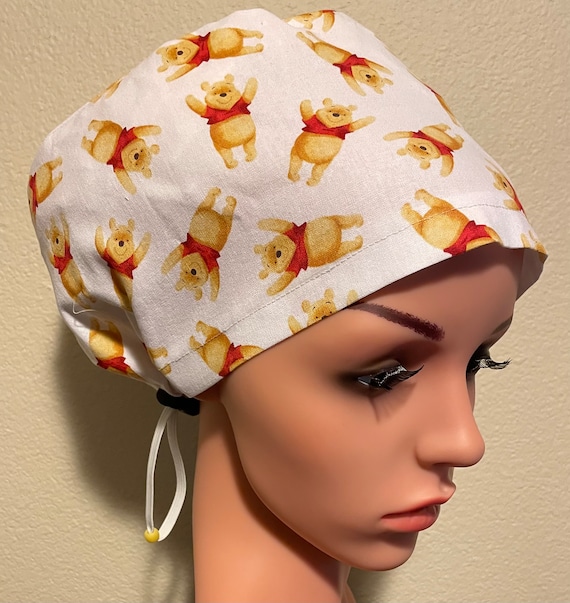 Women's Surgical Cap, Scrub Hat, Chemo Cap,  Winnie the Pooh