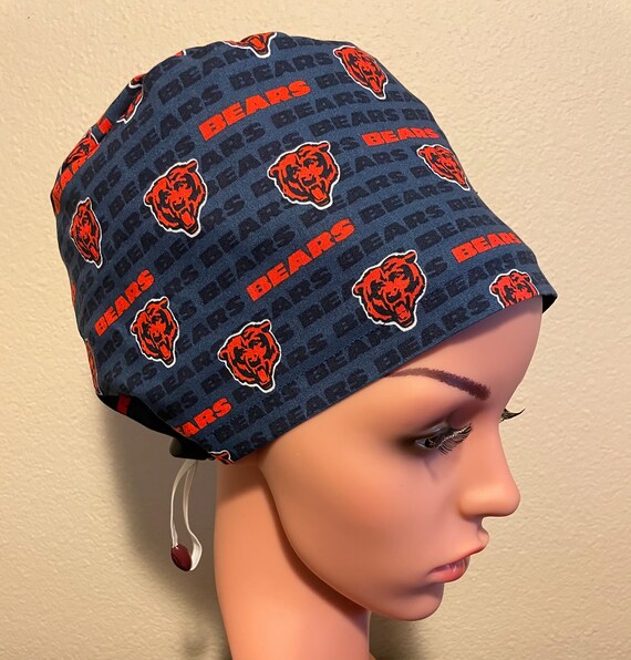 Women's Surgical Cap, Scrub Hat, Chemo Cap, NFL Chicago Bears