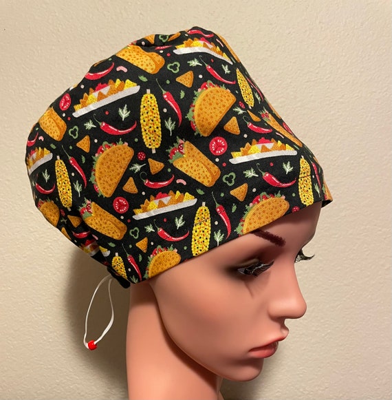 Women's Surgical Cap, Scrub Hat, Chemo Cap,  Fiesta Time