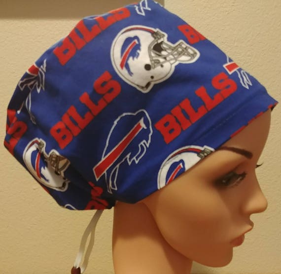 Women's Surgical Cap, Scrub Hat, Chemo Cap, NFL Buffalo Bills