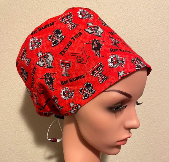 Women's Surgical Cap, Scrub Hat, Chemo Cap, Texas Tech