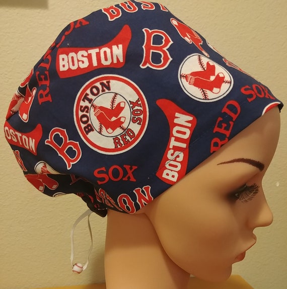 Women's Surgical Cap, Scrub Hat, Chemo Cap,  MLB Retro Boston Red Sox