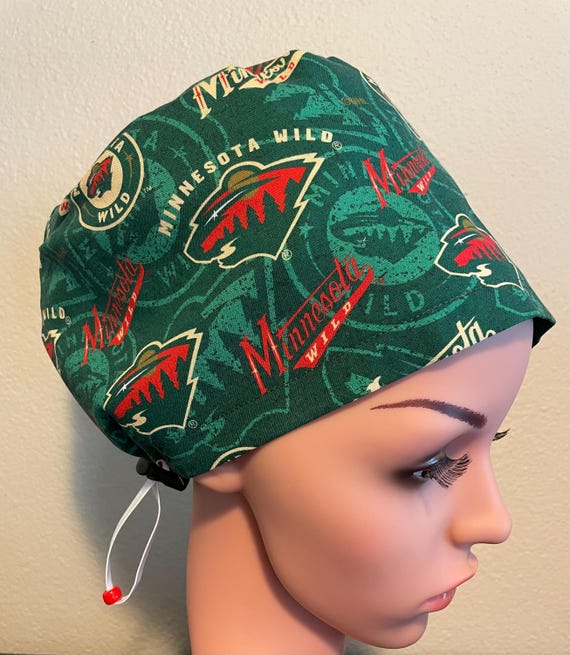 Women's Surgical Cap, Scrub Hat, ChemoCap, NHL  Minnesota Wild