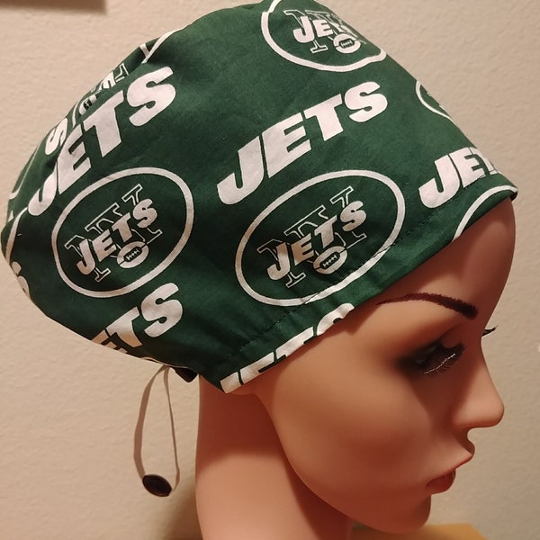 Women's Surgical Cap, Scrub Hat, Chemo Cap, NFL New York Jets