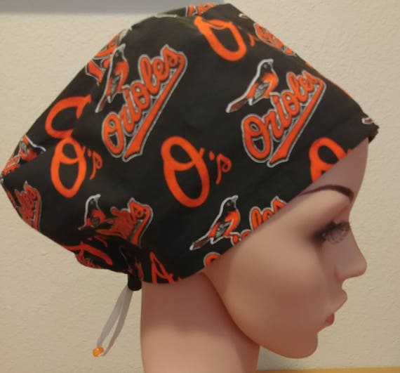 Women's Surgical Cap, Scrub Hat, Chemo Cap, Baltimore Orioles
