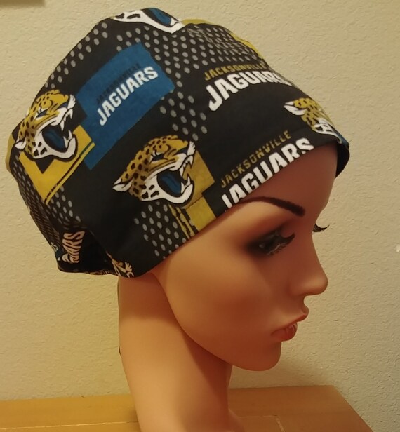 Women's Surgical Cap, Scrub Hat, Chemo Cap, NFL Jacksonville Jaguars