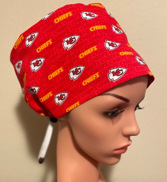 Women's Surgical Cap, Scrub Hat, Chemo Cap, NFL Kansas City Chiefs