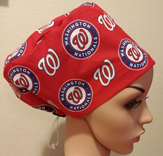 Women's Surgical Cap, Scrub Hat, Chemo Cap,  MLB Washington Natonals