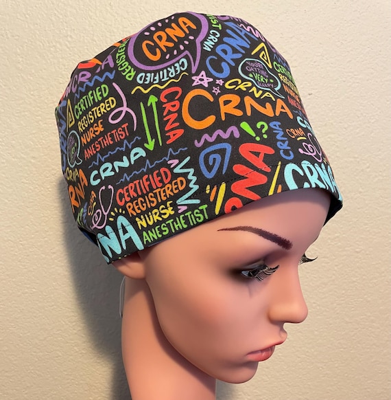 Women's Surgical Cap, Scrub Hat, Chemo Cap,  CRNA
