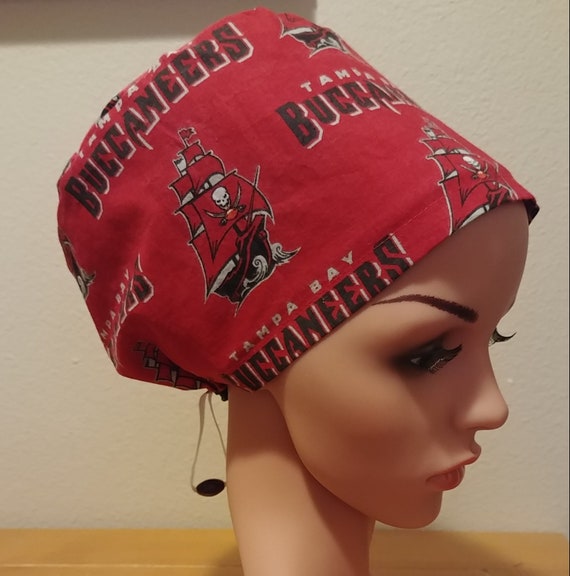 Women's Surgical Cap, Scrub Hat, Chemo Cap, NFL Tampa Bay Buccaneers