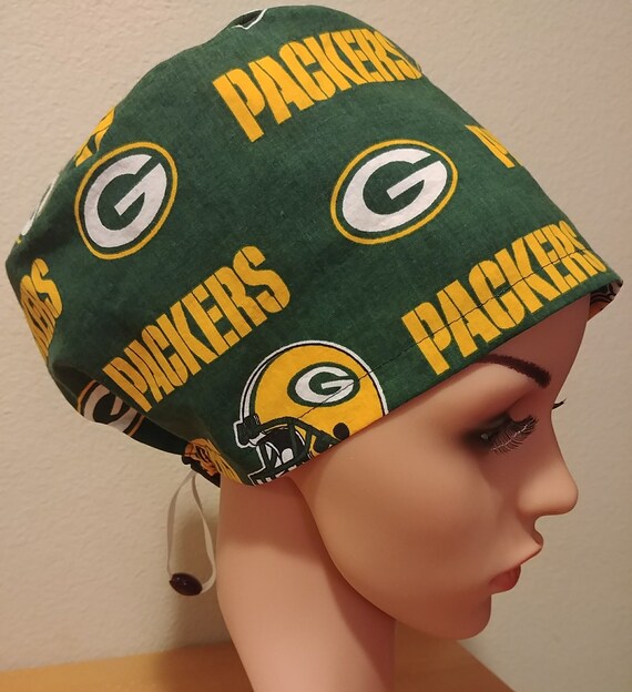 Women's Surgical Cap, Scrub Hat, Chemo Cap, NFL Green Bay Packers