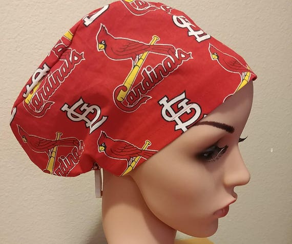 Women's Surgical Cap, Scrub Hat, Chemo Cap, St Louis Cardinals